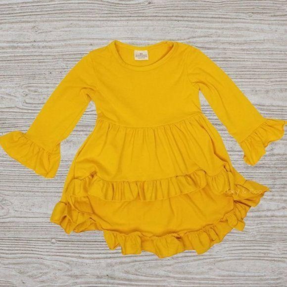 Yellow Tunic Tie Dye Leggings & Scarf Outfit - Picture 2 of 6